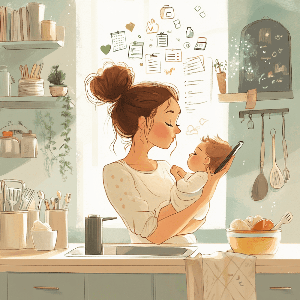 La charge mentale d'une jeune maman
